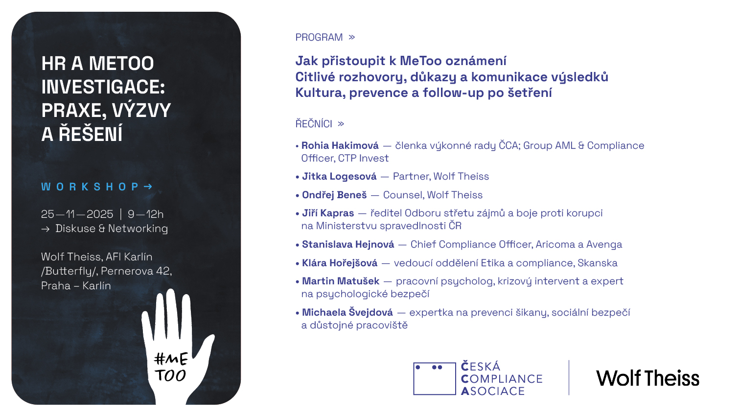2-251125 Workshop HR & MeToo Investigace - ř ecnici